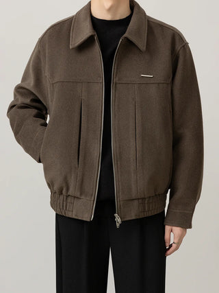 lapel wool jacket