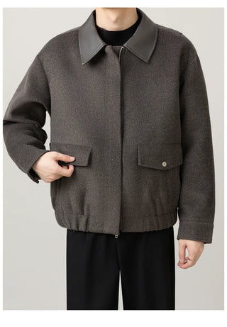 leather patch jacket