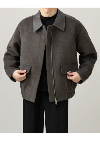 leather patch jacket
