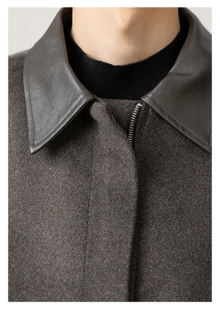 leather patch jacket