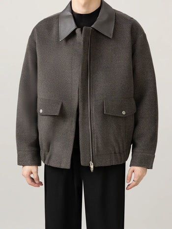 leather patch jacket