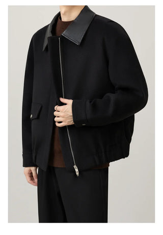 leather patch jacket
