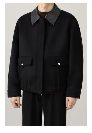 leather patch jacket