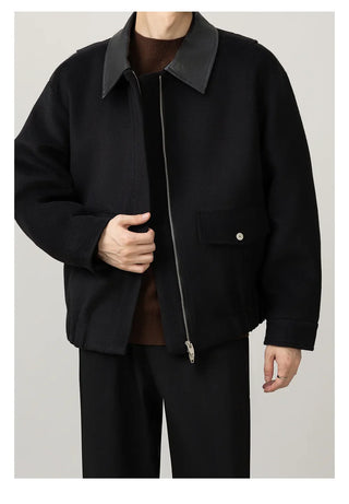 leather patch jacket