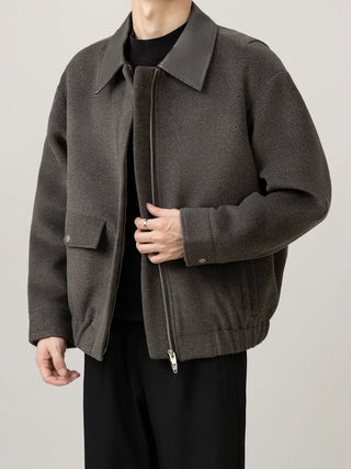 leather patch jacket