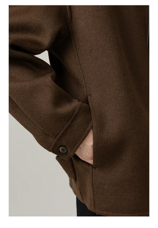 lapel wool coat