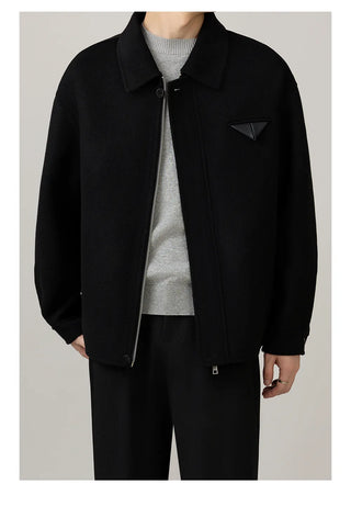 lapel wool coat