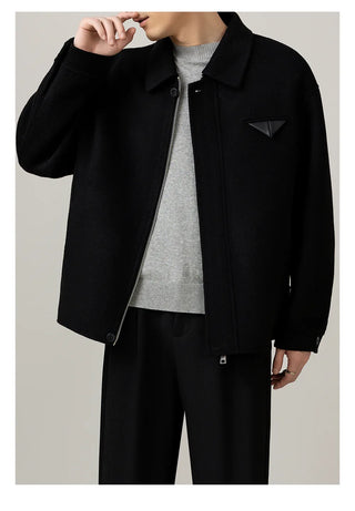 lapel wool coat