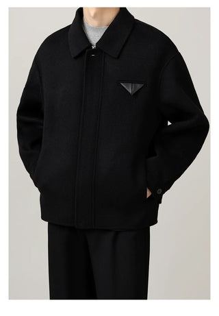 lapel wool coat