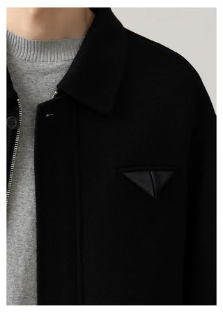 lapel wool coat