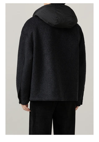 hooded wool jacket