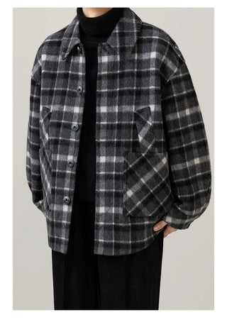 plaid wool jacket