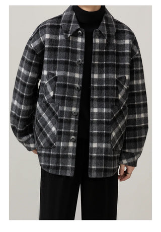 plaid wool jacket