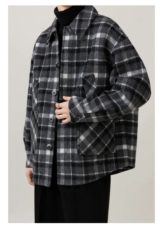 plaid wool jacket