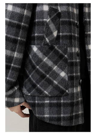 plaid wool jacket