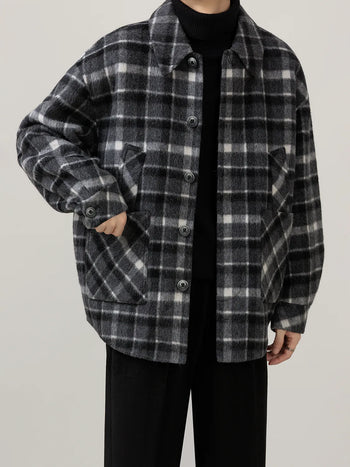 plaid wool jacket