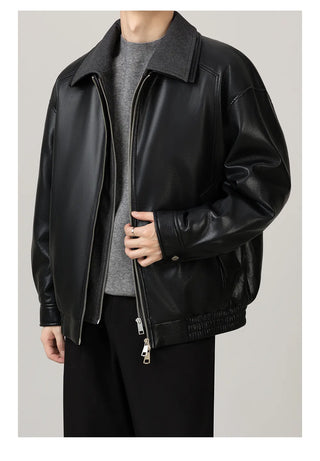 pu leather jacket