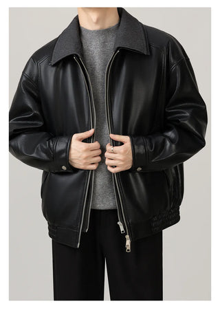 pu leather jacket
