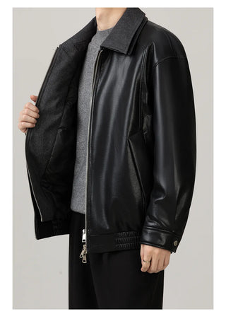 pu leather jacket