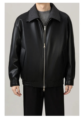 pu leather jacket