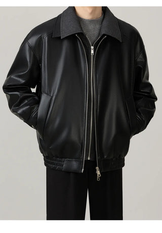 pu leather jacket