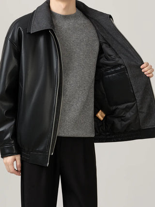pu leather jacket