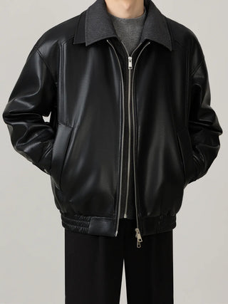 pu leather jacket