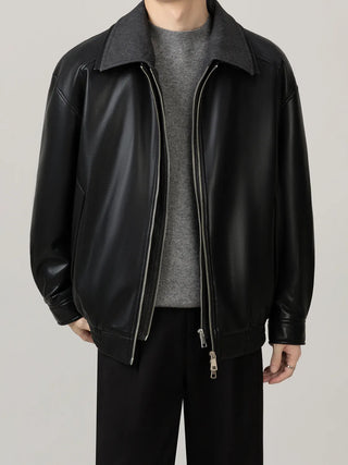 pu leather jacket