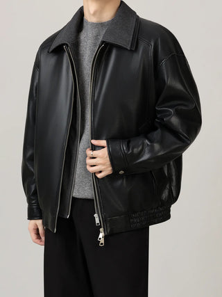 pu leather jacket