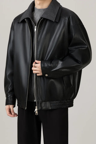 pu leather jacket