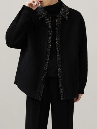 patchwork wool jacket