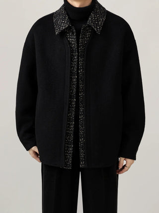 patchwork wool jacket