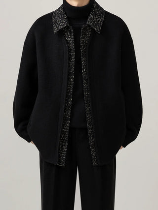 patchwork wool jacket