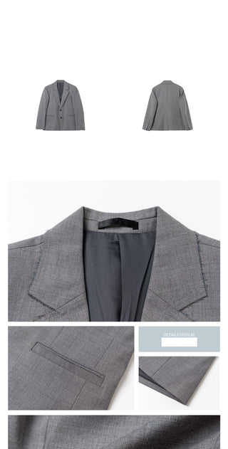 brushed suit jacket