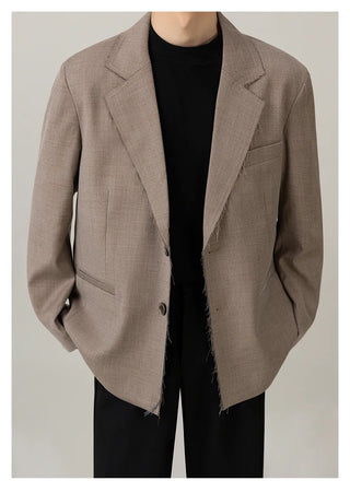 brushed suit jacket