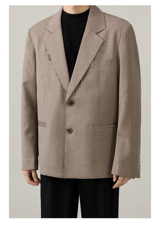 brushed suit jacket