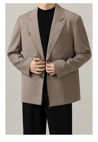 brushed suit jacket