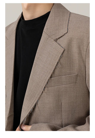 brushed suit jacket