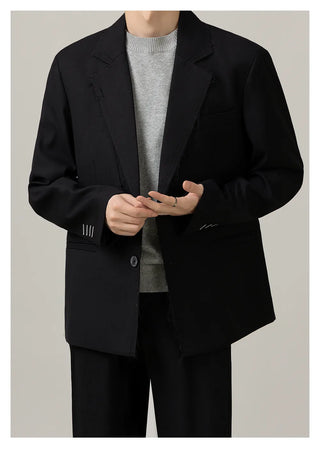 brushed suit jacket