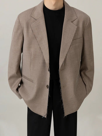 brushed suit jacket