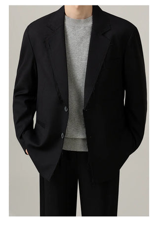 brushed suit jacket