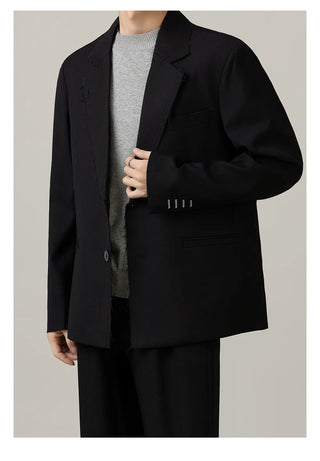 brushed suit jacket