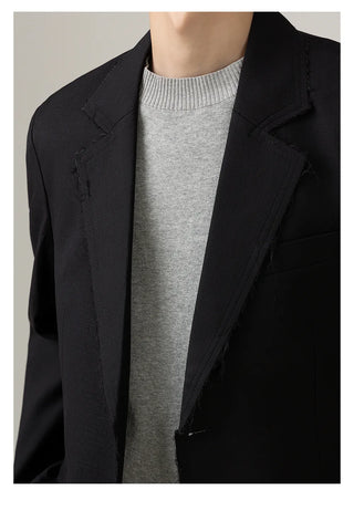 brushed suit jacket
