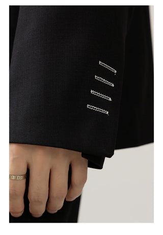 brushed suit jacket