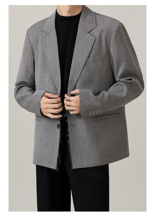 brushed suit jacket