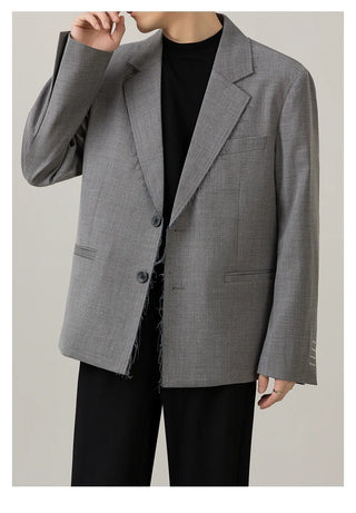 brushed suit jacket