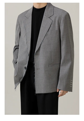 brushed suit jacket