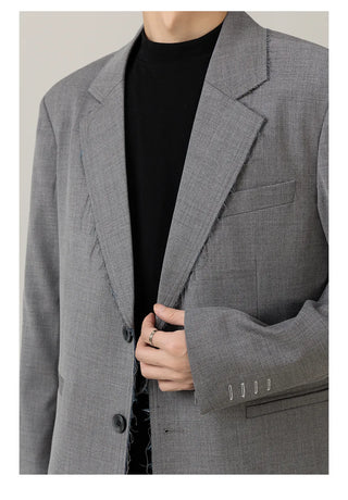 brushed suit jacket