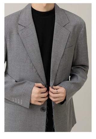 brushed suit jacket