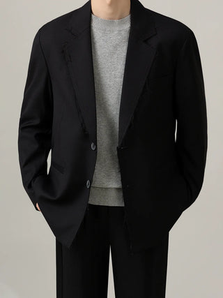 brushed suit jacket